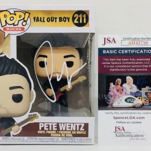 PETE WENTZ SIGNED POP ROCKS FUNKO FIGURE FALL OUT BOY BAND ROCK LEGEND JSA COA