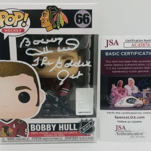 BOBBY HULL SIGNED NHL LEGENDS POP FUNKO FIGURE CHICAGO BLACKHAWKS JSA COA