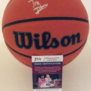 TRE JOHNSON SIGNED WILSON NBA BASKETBALL TEXAS LONGHORNS JSA COA