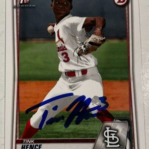 TINK HENCE SIGNED 2020 BOWMAN DRAFT BASEBALL CARD ROOKIE AUTO