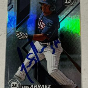 LUIS ARRAEZ SIGNED 2019 BOWMAN PLATINUM ROOKIE BASEBALL CARD AUTO