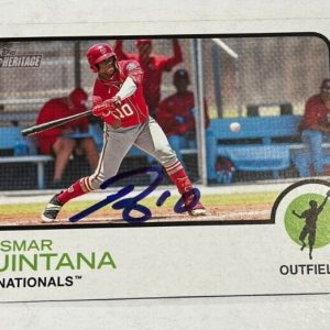 ROISMAR QUINTANA SIGNED 2022 TOPPS HERITAGE MINOR LEAGUE BASEBALL CARD AUTO