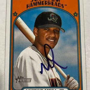 VICTOR MESA JR SIGNED 2021 TOPPS HERITAGE MINOR LEAGUE BASEBALL CARD AUTO