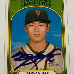 JI-HWAN BAE SIGNED 2021 TOPPS HERITAGE MINOR LEAGUE BASEBALL CARD AUTO