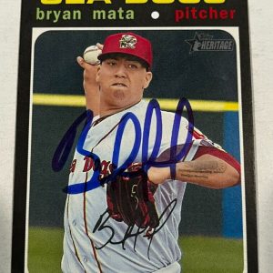 BRYAN MATA SIGNED 2020 TOPPS HERITAGE MINOR LEAGUE BASEBALL CARD AUTO