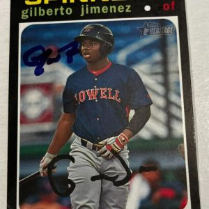 GILBERTO JIMENEZ SIGNED 2020 TOPPS HERITAGE MINOR LEAGUE BASEBALL CARD AUTO