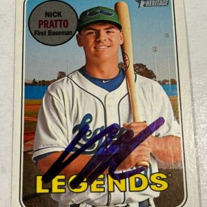 NICK PRATTO SIGNED 2018 TOPPS HERITAGE MINOR LEAGUE BASEBALL CARD AUTO