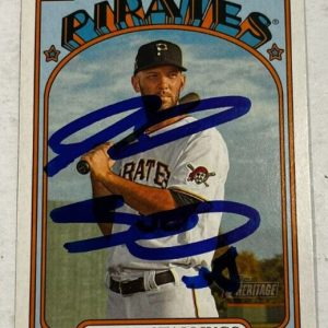 JACOB STALLINGS SIGNED 2021 TOPPS HERITAGE BASEBALL CARD AUTO