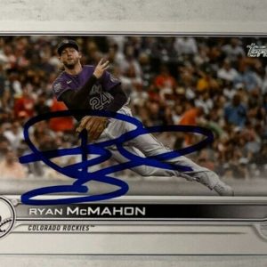 RYAN MCMAHON SIGNED 2022 TOPPS BASEBALL CARD AUTOGRAPH AUTO