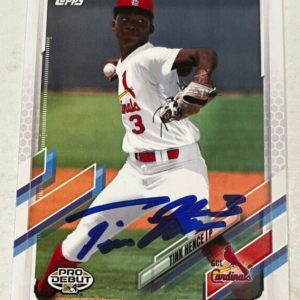 TINK HENCE SIGNED 2021 TOPPS PRO DEBUT BASEBALL CARD AUTOGRAPH AUTO
