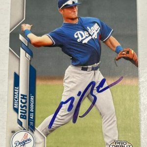 MICHAEL BUSCH SIGNED 2020 TOPPS PRO DEBUT BASEBALL CARD AUTOGRAPH AUTO
