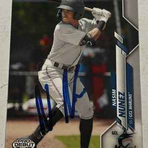 NASIM NUNEZ SIGNED 2020 TOPPS PRO DEBUT BASEBALL CARD AUTOGRAPH AUTO