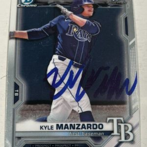 KYLE MANZARDO SIGNED 2021 BOWMAN CHROME DRAFT BASEBALL CARD AUTO