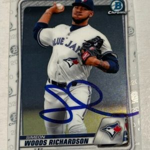 SIMEON WOODS RICHARDSON SIGNED 2020 BOWMAN CHROME PROSPECT ROOKIE CARD AUTO