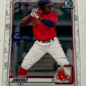 GILBERTO JIMENEZ SIGNED 2020 BOWMAN CHROME DRAFT PROSPECT ROOKIE CARD AUTO