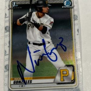 NICK GONZALES SIGNED 2020 BOWMAN CHROME DRAFT PROSPECT ROOKIE CARD AUTO