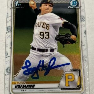 LOGAN HOFMANN SIGNED 2020 BOWMAN CHROME DRAFT PROSPECT ROOKIE CARD AUTO