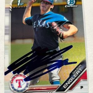 MASON ENGLERT SIGNED 2019 BOWMAN CHROME PROSPECT BASEBALL CARD AUTO