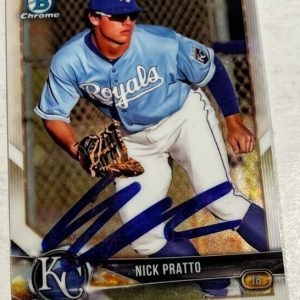 NICK PRATTO SIGNED 2018 BOWMAN CHROME PROSPECT BASEBALL CARD AUTO