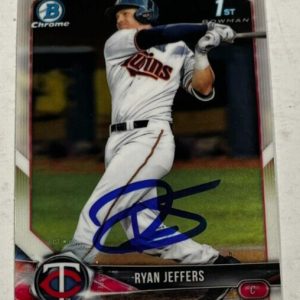 RYAN JEFFERS SIGNED 2018 BOWMAN CHROME DRAFT PROSPECT CARD AUTO