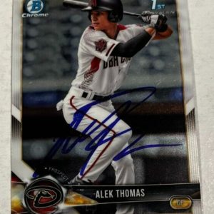 ALEK THOMAS SIGNED 2018 BOWMAN CHROME DRAFT PROSPECT CARD AUTO