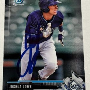 JOSHUA JOSH LOWE SIGNED 2017 BOWMAN CHROME PROSPECT CARD AUTO