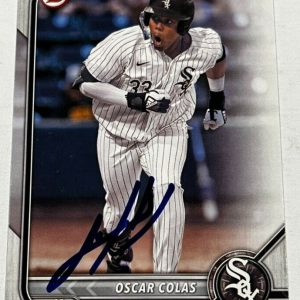 OSCAR COLAS SIGNED 2022 BOWMAN DRAFT PROSPECT BASEBALL CARD AUTO