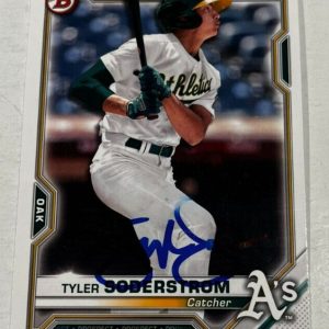 TYLER SODERSTROM SIGNED 2021 BOWMAN PROSPECT BASEBALL ROOKIE CARD AUTO