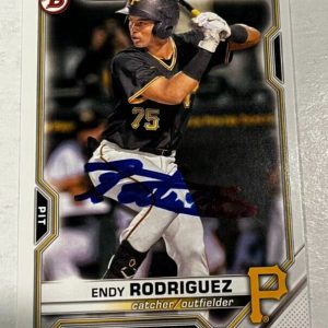 ENDY RODRIGUEZ SIGNED 2021 BOWMAN DRAFT PROSPECT BASEBALL ROOKIE CARD AUTO