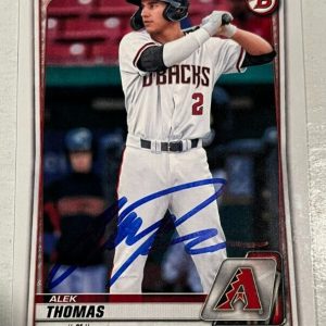 ALEK THOMAS SIGNED 2020 BOWMAN DRAFT PROSPECT BASEBALL ROOKIE CARD AUTO