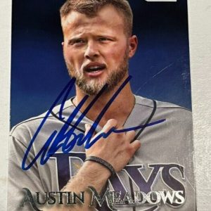 AUSTIN MEADOWS SIGNED 2019 TOPPS STADIUM CLUB ROOKIE BASEBALL CARD AUTO