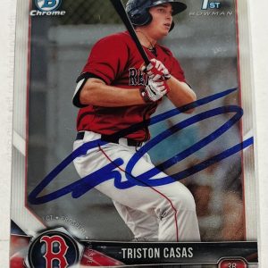 TRISTON CASAS SIGNED 2018 BOWMAN CHROME DRAFT BASEBALL ROOKIE CARD AUTO