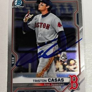 TRISTON CASAS SIGNED 2021 BOWMAN CHROME DRAFT BASEBALL ROOKIE CARD AUTO