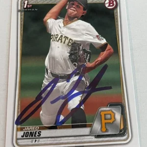 JARED JONES SIGNED 2020 BOWMAN DRAFT PROSPECT BASEBALL CARD AUTO