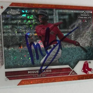 MIGUEL BLEIS SIGNED 2023 TOPPS PRO DEBUT ORANGE DIAMOND /25 BASEBALL CARD AUTO