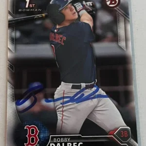 BOBBY DALBEC SIGNED 2016 BOWMAN DRAFT PROSPECT BASEBALL ROOKIE CARD AUTO