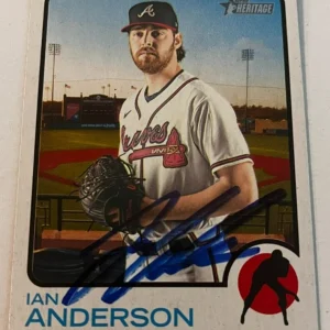 IAN ANDERSON SIGNED 2022 TOPPS HERITAGE BASEBALL CARD AUTO