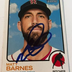 MATT BARNES SIGNED 2022 TOPPS HERITAGE BASEBALL CARD AUTO