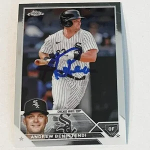 ANDREW BENINTENDI SIGNED 2023 TOPPS CHROME BASEBALL CARD AUTO