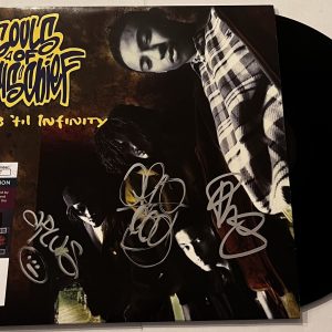 SOULS OF MISCHIEF SIGNED 93 'TIL INFINITY LP VINYL RECORD A-PLUS OPIO TAJAI JSA