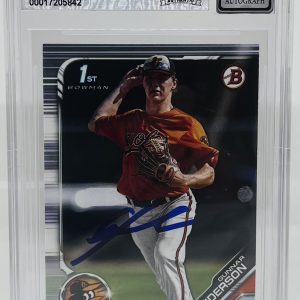 GUNNAR HENDERSON SIGNED 2019 BOWMAN DRAFT ROOKIE CARD BECKETT BAS 10 AUTO