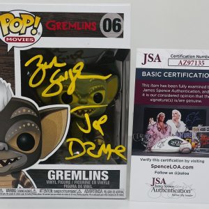 ZACH GALLIGAN JOE DANTE SIGNED GREMLINS MOVIE POP FUNKO FIGURE JSA COA