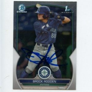 BROCK RODDEN SIGNED 2023 BOWMAN CHROME DRAFT CARD AUTO