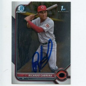 RICARDO CABRERA SIGNED 2022 BOWMAN CHROME CARD AUTO