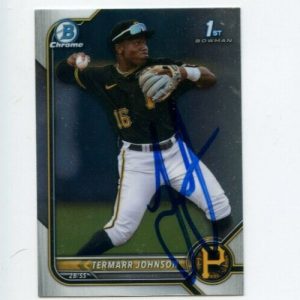 TERMARR JOHNSON SIGNED 2022 BOWMAN CHROME DRAFT CARD AUTO