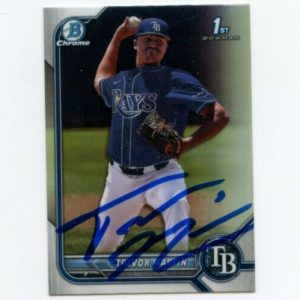 TREVOR MARTIN SIGNED 2022 BOWMAN CHROME DRAFT REFRACTOR CARD AUTO
