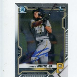 LONNIE WHITE JR SIGNED 2021 BOWMAN CHROME DRAFT CARD AUTO