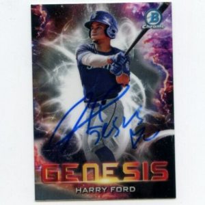 HARRY FORD SIGNED 2021 BOWMAN CHROME DRAFT GENESIS CARD AUTO