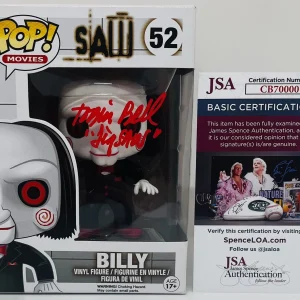 TOBIN BELL SIGNED BILLY POP FUNKO FIGURE SAW MOVIE JIGSAW JSA COA