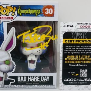 TIM JACOBUS SIGNED BAD HARE DAY POP FUNKO FIGURE GOOSEBUMPS JSA COA